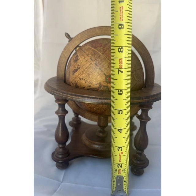 Vintage Mid Century Modern Wooden Tabletop Globe Zodiac, Italy For Sale In Phoenix - Image 6 of 8