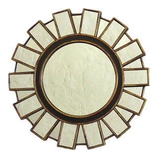 20" Sunburst Starburst Beveled Glass Wall Mirror For Sale