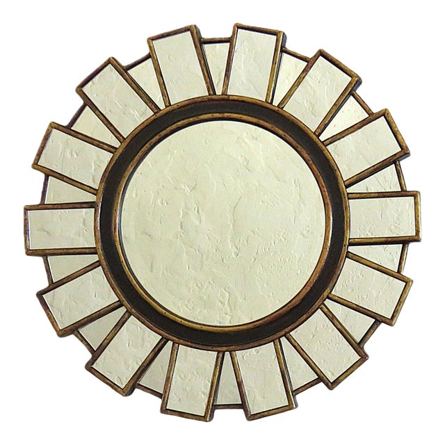 20" Sunburst Starburst Beveled Glass Wall Mirror For Sale
