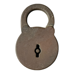 Vintage Eagle Lock Company Brass Padlock Terryville Ct Usa Six Levers No Key