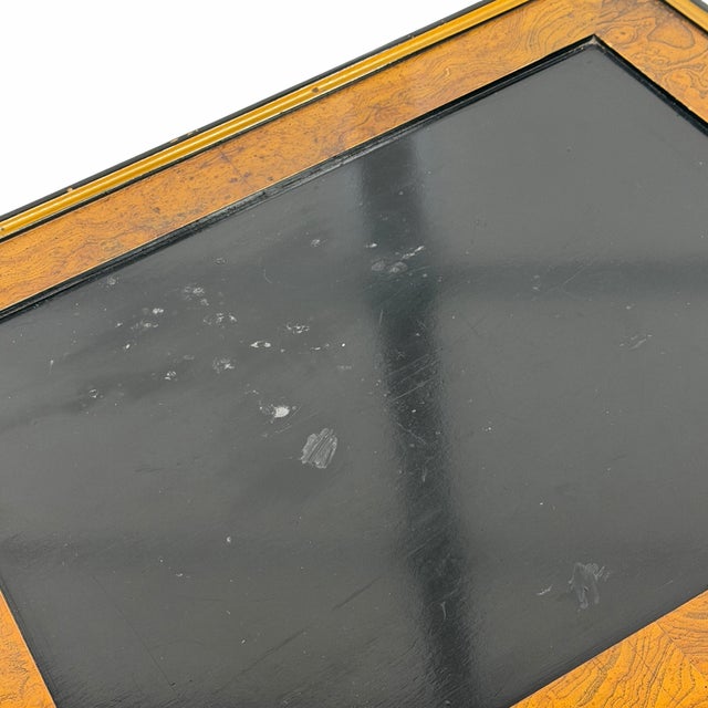 Drexel Et Cetera Chinoiserie Black Lacquer One Drawer Side Drink Table For Sale - Image 11 of 12