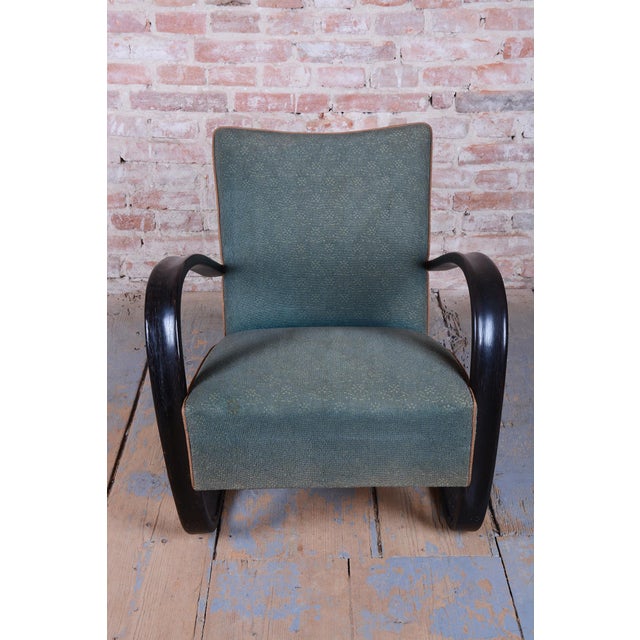 Czech Art Deco H-269 Lounge Chair attributed to J. Halabala for Up Závody, 1930s For Sale - Image 12 of 15