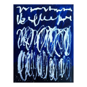 19.6" X 25.5" - Cy Twombly Inspired Abstract Original Oil Painting, Unframed