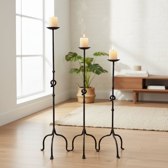 The Knotted Classic Trio: Floor Candelabra Set ️ Combine the symbolism of the “Love Knot” with the versatility of a...