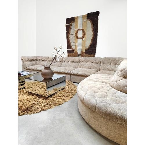 Vintage Ivory Beige Modular Sofa from Laauser, 1970s, Set of 7 For Sale - Image 6 of 9