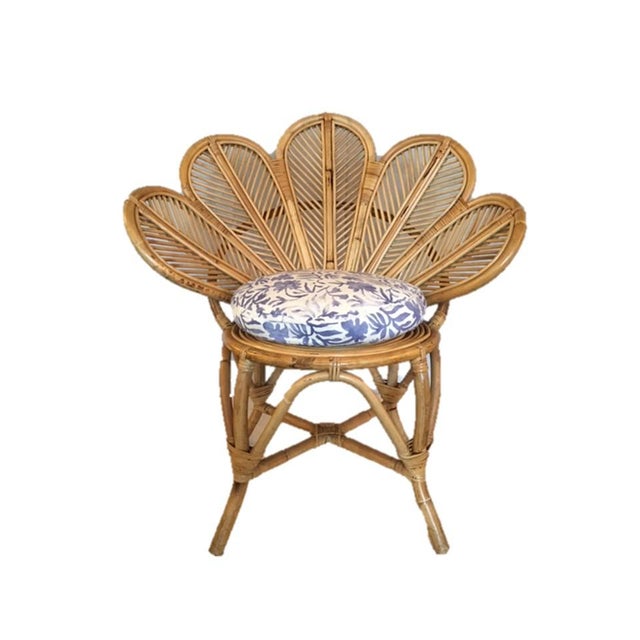 1970s Rattan Flower Chair Chairish