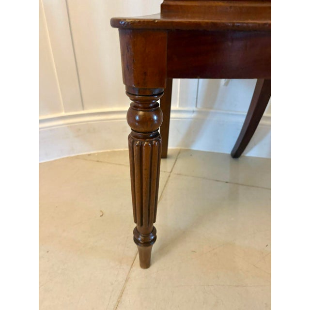 Antique Regency Carved Figured Mahogany Hall Chairs, 1830s, Set of 2 For Sale - Image 12 of 15