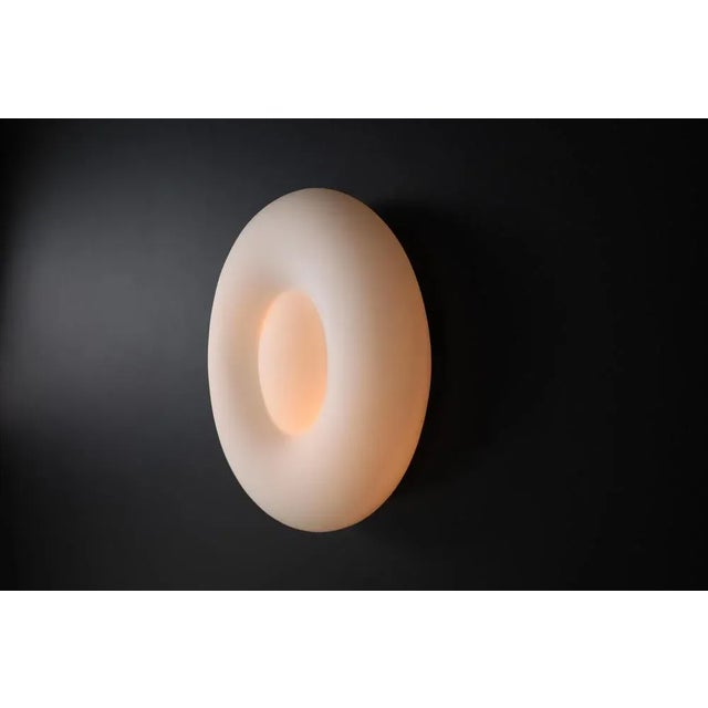 Mid-Century Modern Opaline Glass Wall Light, Italy, 1970s For Sale - Image 3 of 11