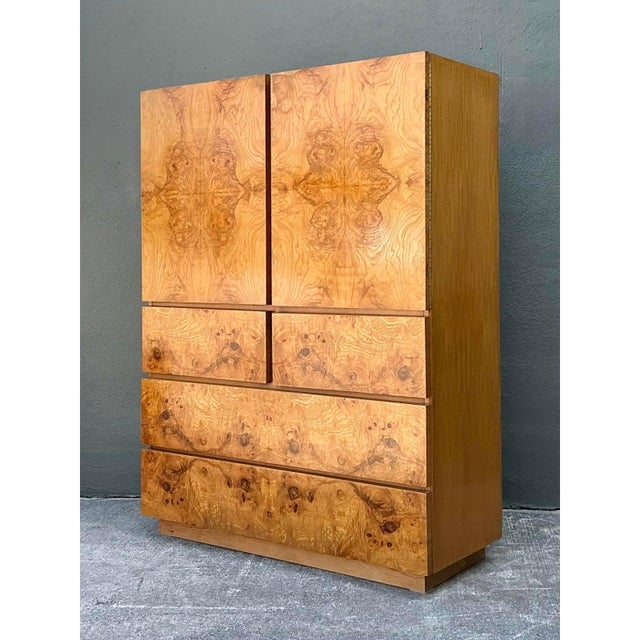 Vintage Lane Altavista Burl Wood Armoire For Sale In West Palm - Image 6 of 10