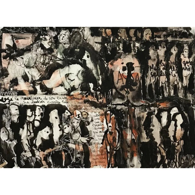 Paper Olga Reiwald, Colère assassine, 1977, Gouache on Paper For Sale - Image 7 of 7