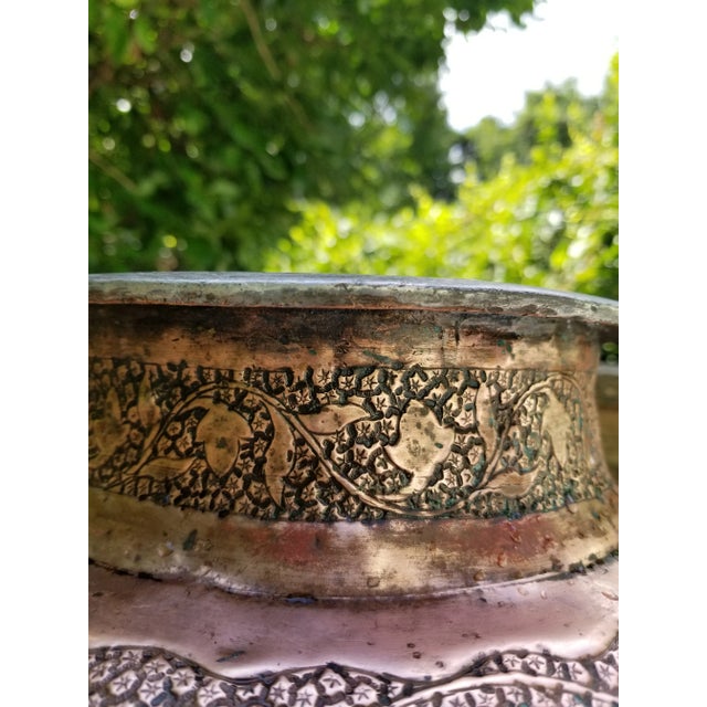 Antique Copper Pakistani Large Curry Pot For Sale In New York - Image 6 of 12