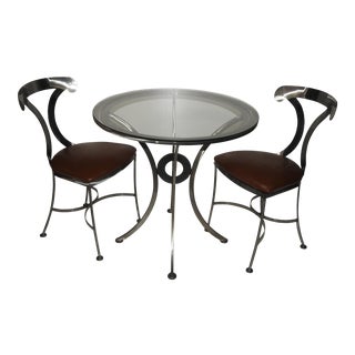 Contemporary Bistro Set - Set of 3 For Sale