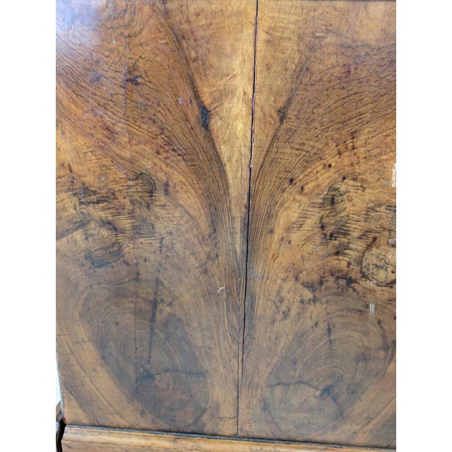 Antique French Louis Philippe Burl Walnut Marble-Top Commode, Circa 1850’s For Sale - Image 10 of 12