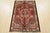 Cabin Shiraz Rug 3'5'' X 4'10'' Red Wool Vintage Tribal Hand-Knotted Oriental Carpet For Sale - Image 3 of 12