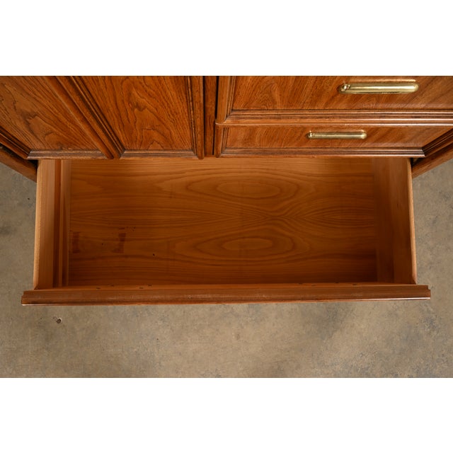 Thomasville Mid-Century Modern Campaign Walnut Gentleman's Chest, Circa 1970s For Sale - Image 10 of 15