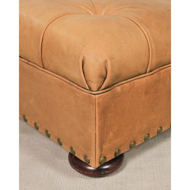 Ralph Lauren Leather Writer's Chair With Matching Ottoman For Sale - Image 17 of 18