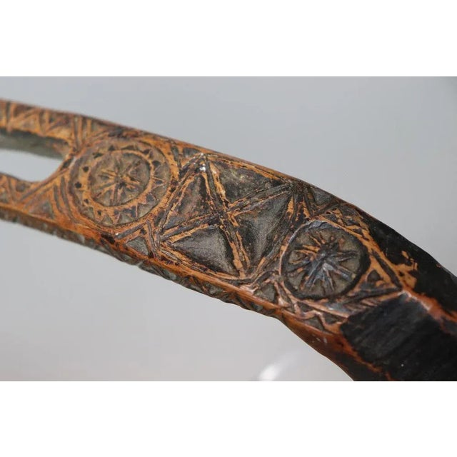 Wood Antique Afghanistan Hand-Carved Hook Nuristan, 1890s For Sale - Image 7 of 13