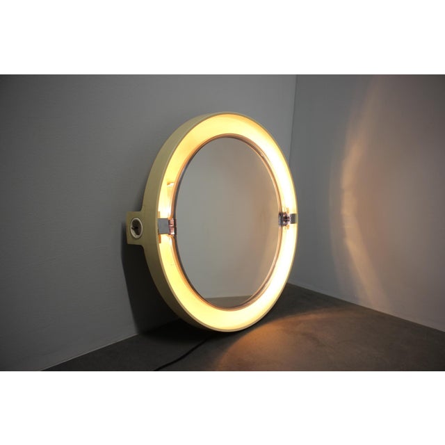 Glass Mid-Century Illuminated Adjustable Wall Mirror from Allibert, Germany, 1960s For Sale - Image 7 of 11