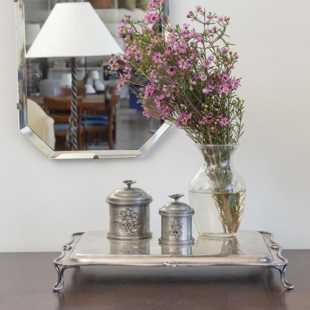 1940s French Silver Loop Tray For Sale - Image 9 of 14