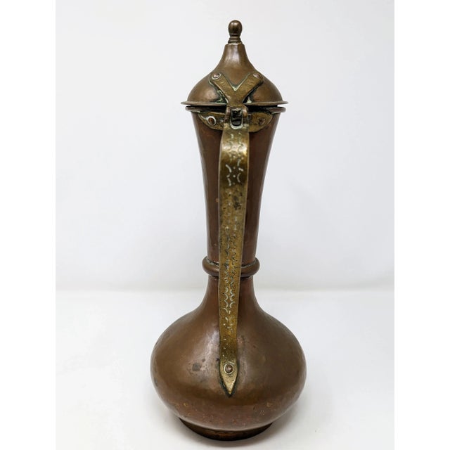 Copper Vintage Copper Tea Pot Pitcher - Beautiful Patina For Sale - Image 8 of 13