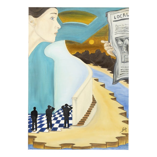 Santos, Indifference, 2000, Oil Painting on Canvas For Sale