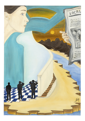 Santos, Indifference, 2000, Oil Painting on Canvas