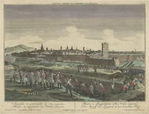 Georg Balthasar Probst, Siege of Barcelona, 1765, Paper