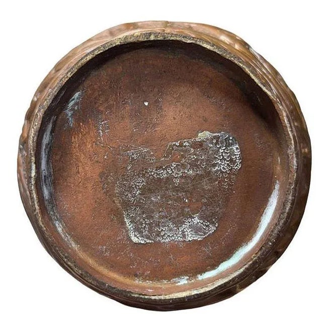 1930s Heavy Cast Art Deco Copper Chinese Dragon Vase For Sale - Image 5 of 5