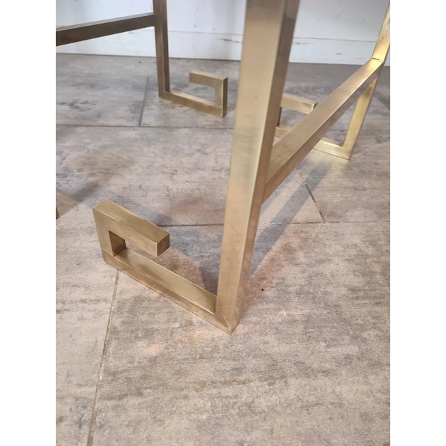 Gold G-Shape Side Tables from Belgo Chrom, 1980s, Set of 2 For Sale - Image 8 of 9