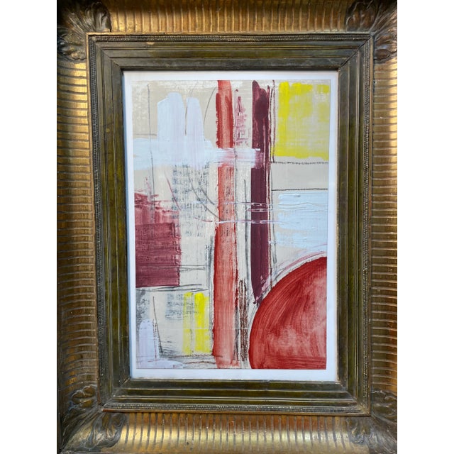 18th Century French Frame With Modern Contemporary Art For Sale - Image 4 of 6