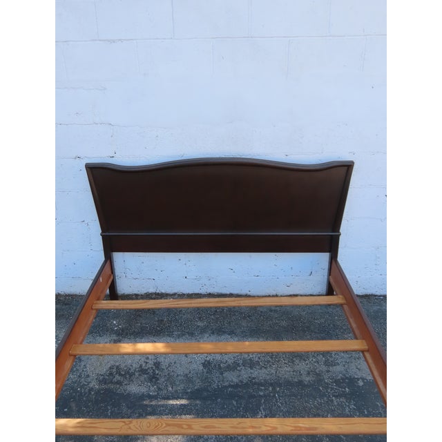 Wood Mid Century Modern Full Size Bed 6358 For Sale - Image 7 of 13