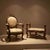Late 20th Century Ornate French Transitional Style Carved Ram's Head Armchair in Leopard Tapestry For Sale - Image 12 of 13