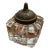 Early 20th Century Glass Inkwell Cast Metal Top For Sale