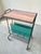 Side Table with Magazine Rack on Casters in Metal and Veneer, 1960s For Sale - Image 9 of 11