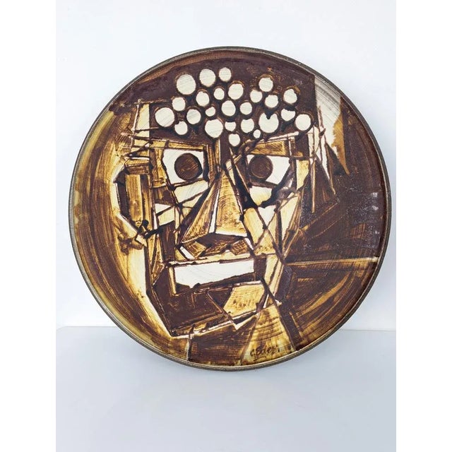 Mid-Century Modern Hand-Painted Cubist Dish, 1950s For Sale - Image 3 of 10