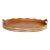 Antique English Oak & Brass Bound Gallery Oval Serving Tray For Sale