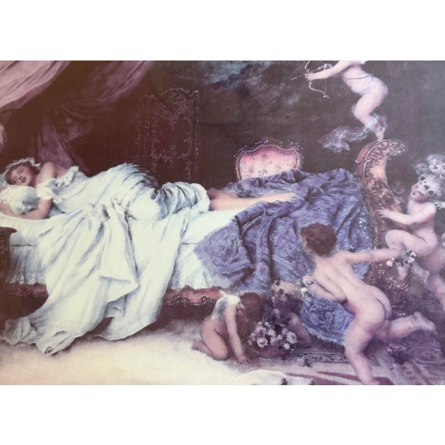 Art Nouveau Modern After Francesco Vinea “Un Rêve D’Amour” (Dream of Love) 1896 Print For Sale - Image 3 of 5
