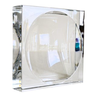 Baccarat Square Sparte Crystal Ashtray, 1980s For Sale