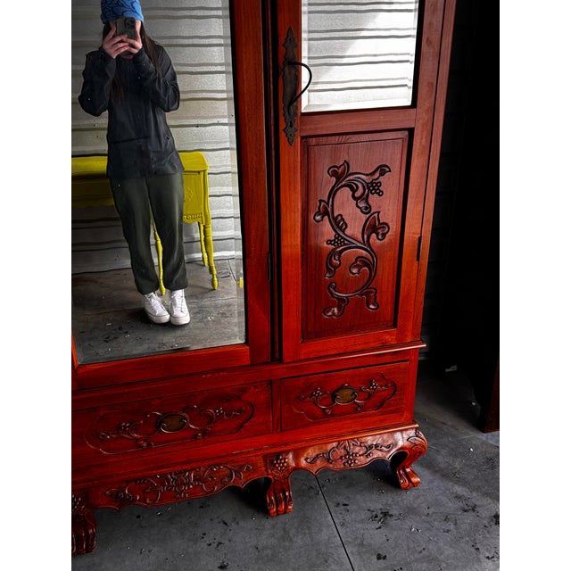 1990s Antique-Like Chinese Teak Armoire For Sale - Image 10 of 13