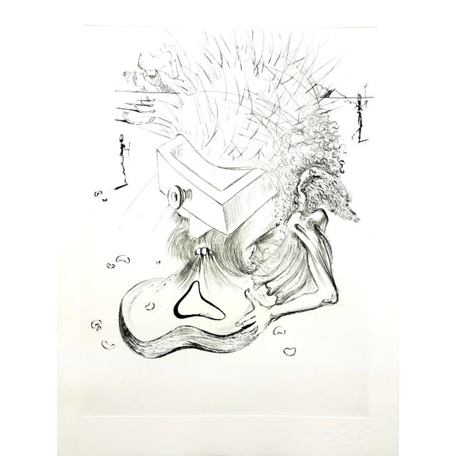 Salvador Dali - The Beach - Original Etching 1967 For Sale