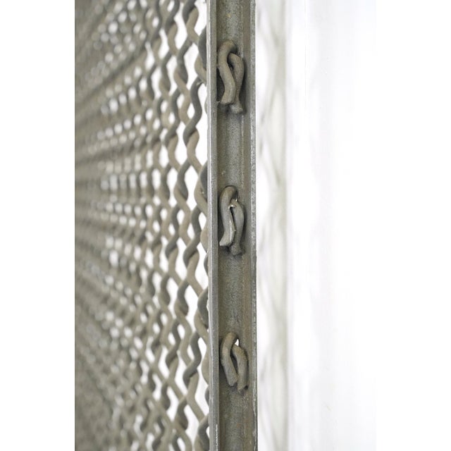 Metal Reclaimed Industrial Steel Mesh Security Panel 47 X 69.125 In. For Sale - Image 7 of 12