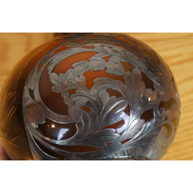 Antique 1893 Amelia Sprague Rookwood Gorham Sterling Silver Overlay Vase 12" For Sale In Dallas - Image 6 of 9