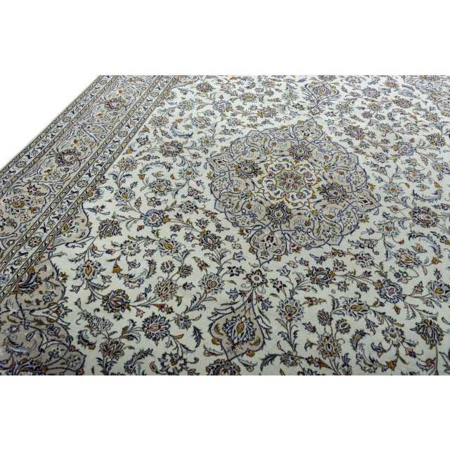Hand-Knotted Kashan Cork Oriental Rug For Sale - Image 5 of 14