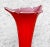 Mid-Century Atomic Large Red Art Glass Swung Vase For Sale - Image 4 of 8