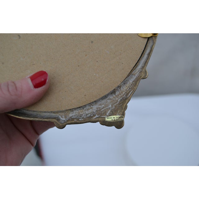 1970s Solid Brass Unicorn Mirror For Sale - Image 10 of 11