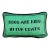 Green Velvet "Dogs Are Kids in Fur Coats" Custom Made Toss Pillow, Original For Sale