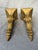 1990s Vintage Gold Resin Candleholder Sconces a Pair For Sale - Image 5 of 17