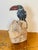 1960s Semiprecious Carved Stone Bird on Impressive Citrine Clusyer Geode Specimen For Sale - Image 4 of 5