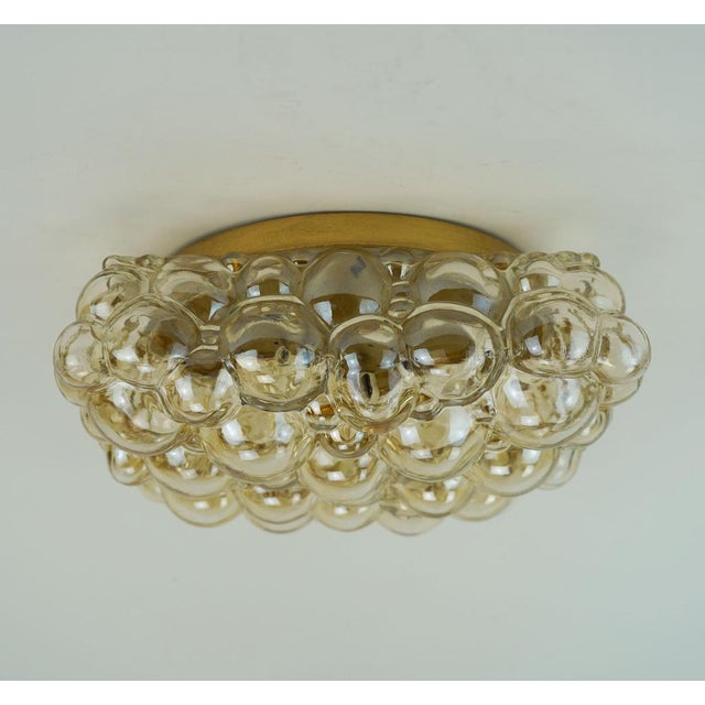 Large Mid-Century Modern Bubble Amber Glass Ceiling Light, 1960s For Sale - Image 15 of 15