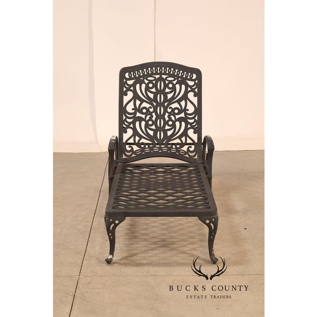 Hanamint Tuscany Pair Of Cast Aluminum Outdoor Chaise Lounge Chairs For Sale In Philadelphia - Image 6 of 18